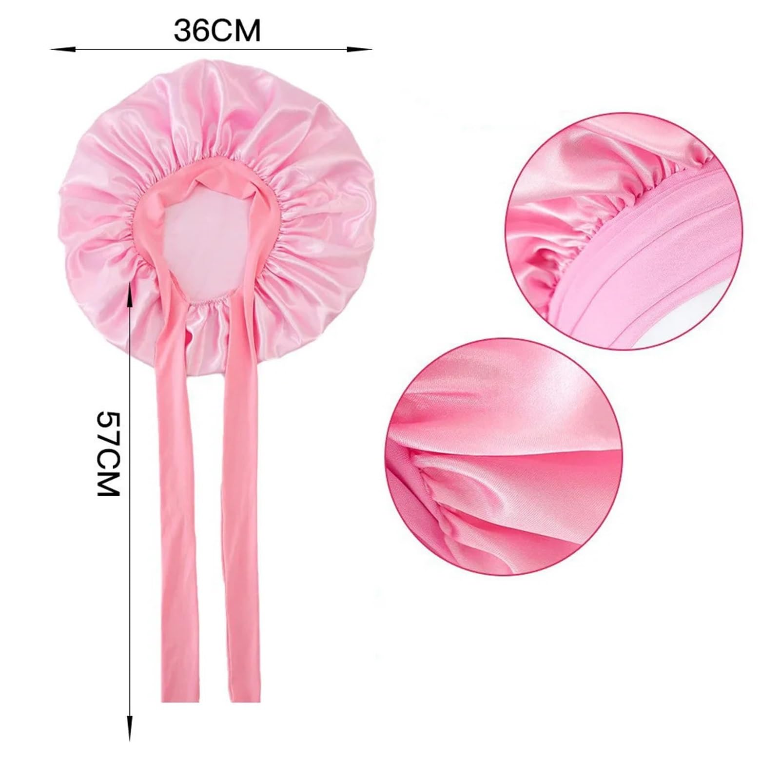 Cofano In Seta Cofano in raso da donna Cappello da notte solido Fascia elastica for cravatta Cuffia da bagno notturna elastica Copricapo for capelli regolabile Cofano for donna Per La Cura Dei Capelli