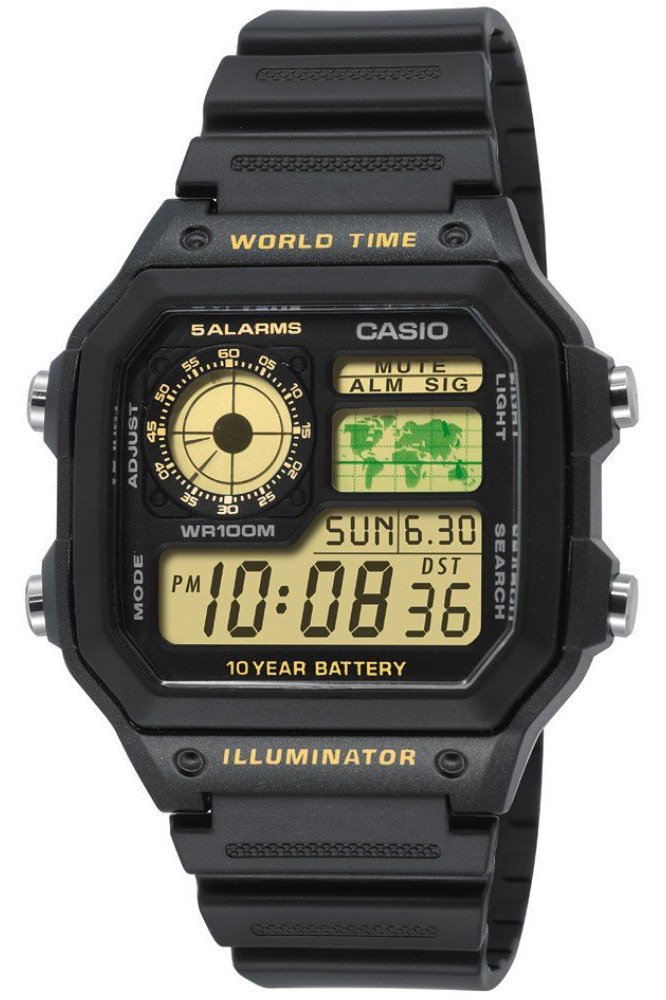 Casio Herren-Armbanduhr XL Collection Digital Quarz Resin AE-1200WH-1BVEF