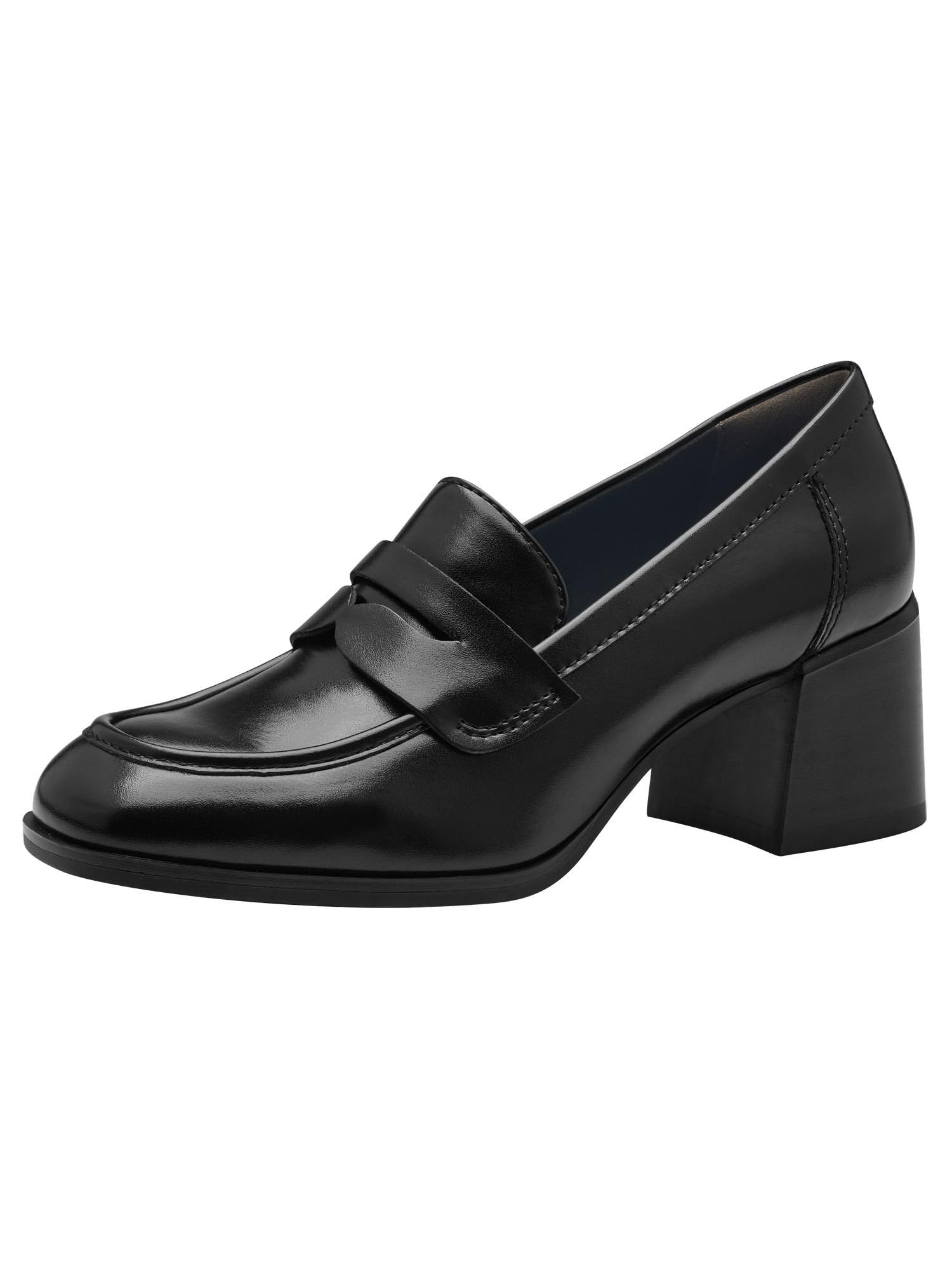 Tamaris Women's Trotteur Block Heel, Plain Black, 7.5 UK