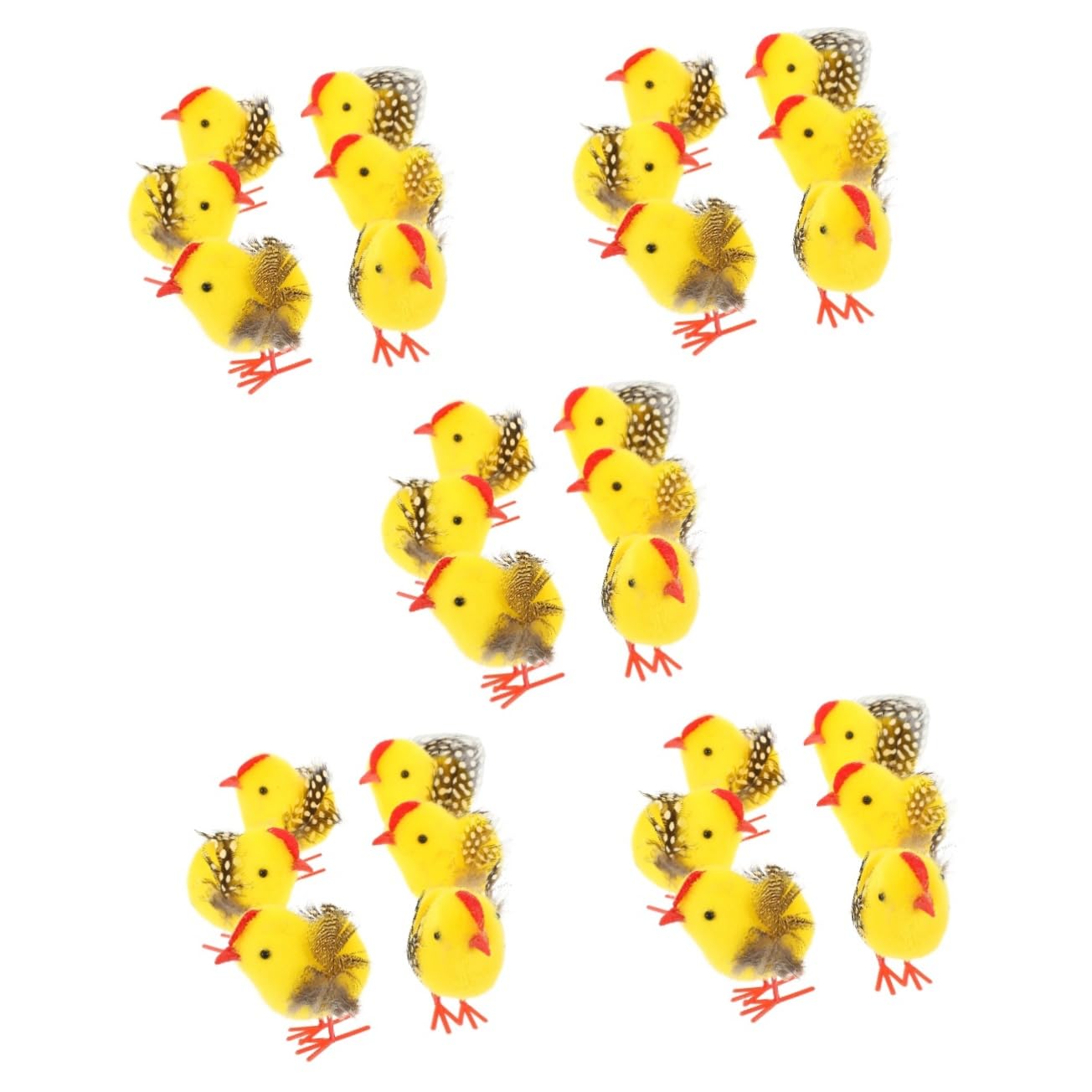 Zerodeko 30pezzi Decorazione Pasquale Peluche Forma Di Pollo Ornamenti Artistici Per Scrivania e Festività Adatti Per Tavoli Finestre e Feste Di Pasqua