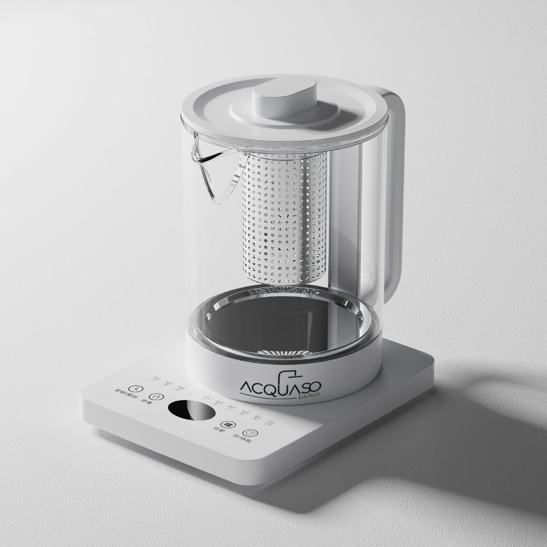 BOILPRO ACQUASO Smart Electric Kettle 1.5L | Temperature Control | 10 Presets | Timer | Smart Safety Chip | Auto Shut-Off & Dry Protection | 800W Fast Boiling Portable Kettle for Home Office Hotel