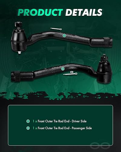 Vista 3 de Scitoo ES800717 ES800718 extremo de la barra de acoplamiento exterior delantera para Hyundai Sonata Kia Sportage 2010-2015 Hyundai Tucson 2011-2015