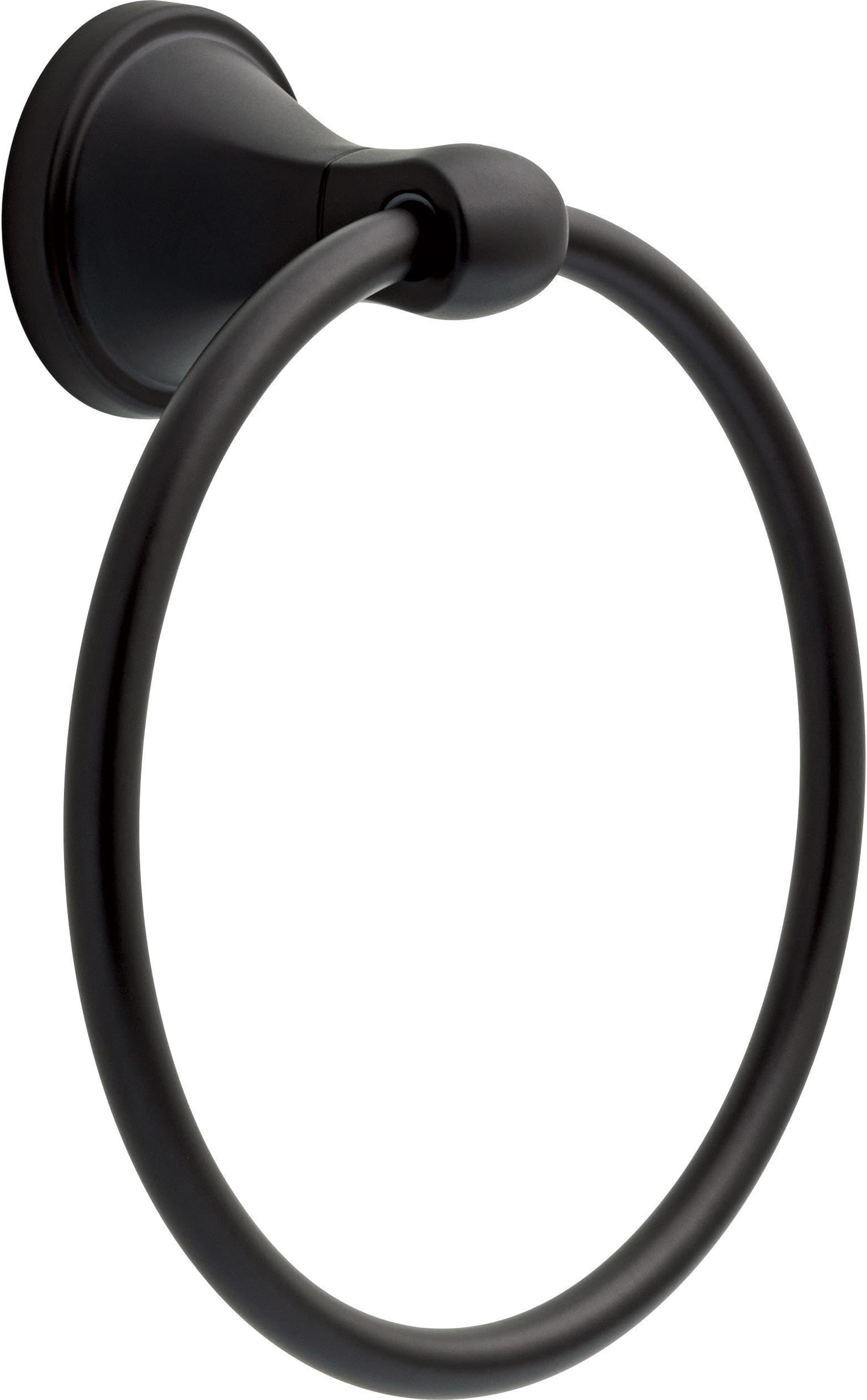 Delta Faucet Becker (1-Pack) Hand Towel Holder, Matte Black, Ring for Bathroom or Kitchen Sink, Wall Mounted BCK46-MB