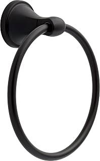 Faucet Becker (1-Pack) Hand Towel Holder, Matte Black, Ring for Bathroom or Kitchen Sink, Wall Mounted BCK46-MB