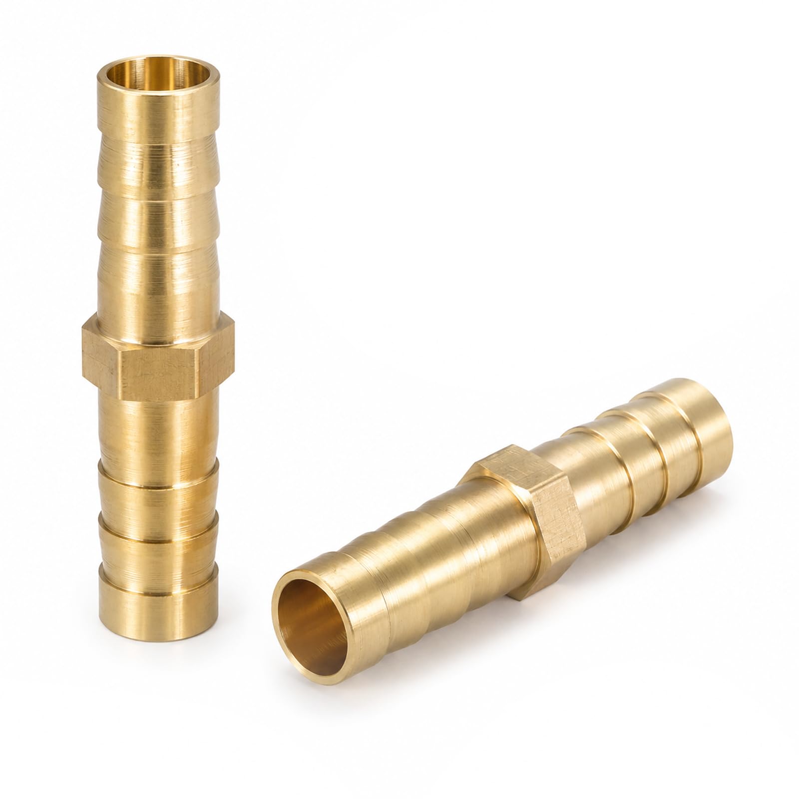 Zyssby Gold 4 Pack 7-8Mm Brass Barb Hose Connectors,Straight Hose Joiners