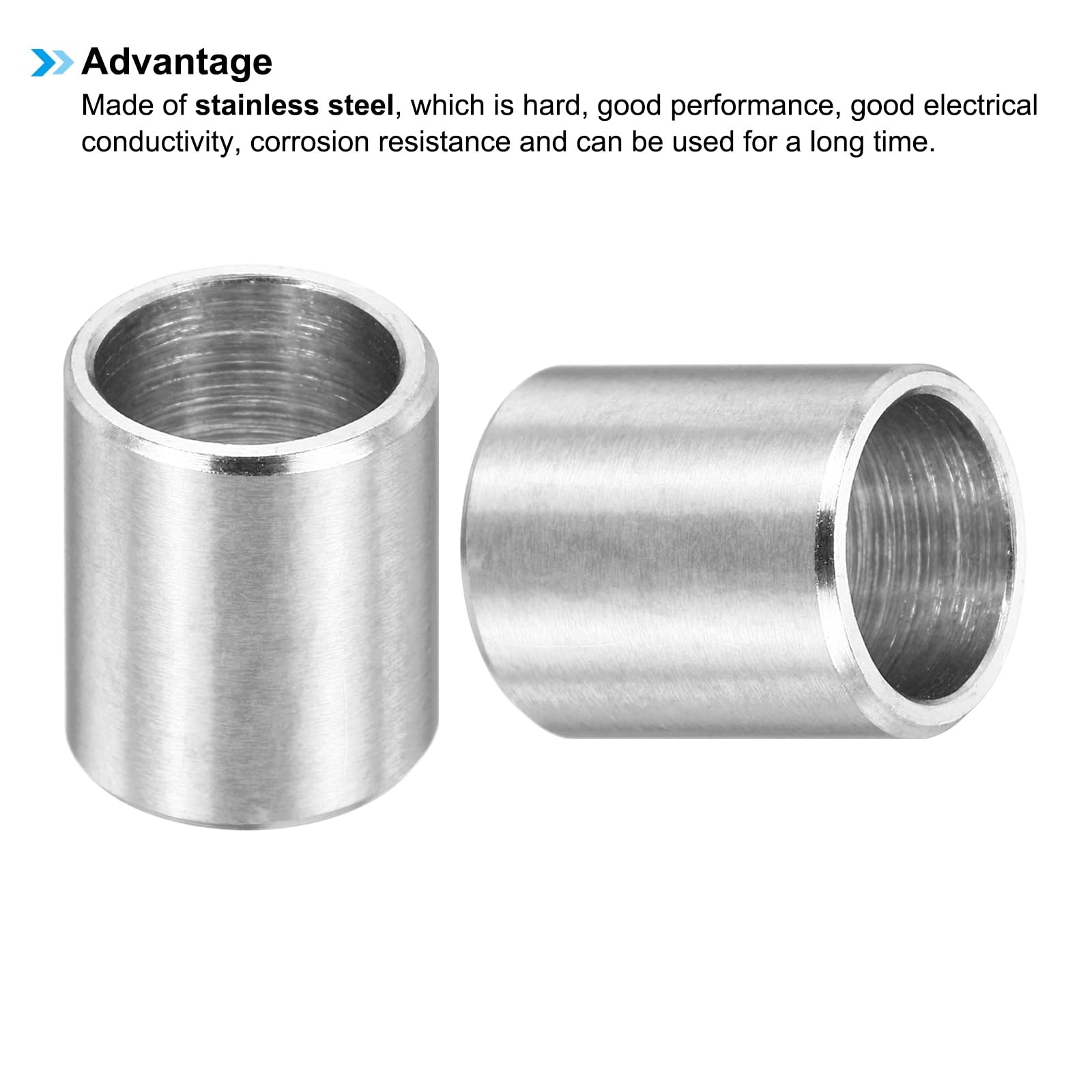 PATIKIL M8 Stainless Steel Spacers, 12Pcs Metal Spacer 8mm ID x 10mm OD x 12mm L Screw Standoff for 5/16" or M8 Screw - Image 4
