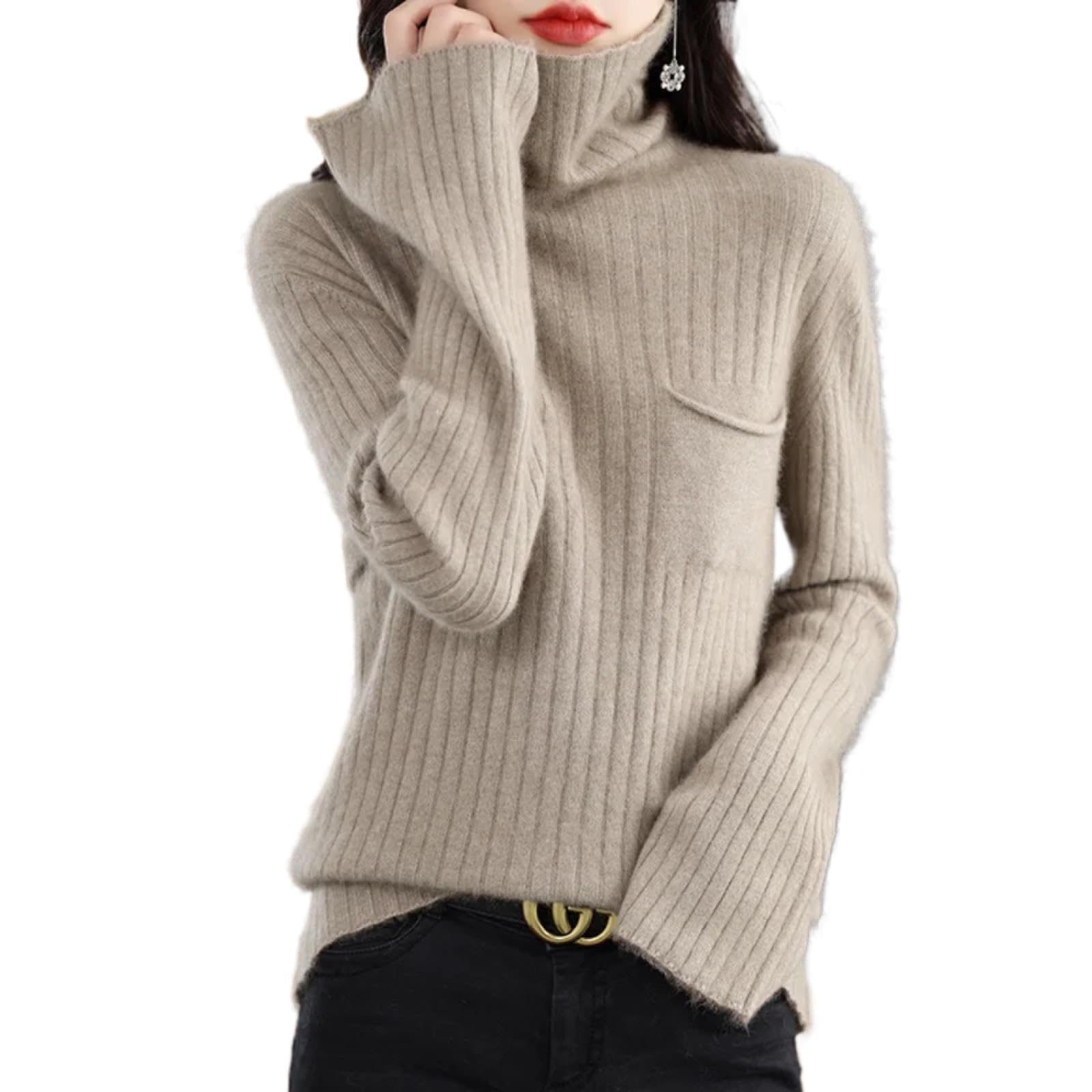 Maglione Felpe con Cappuccio Hoodies Pullover Sweatshirt Uomo Donna Maglione Donna XL Cammello