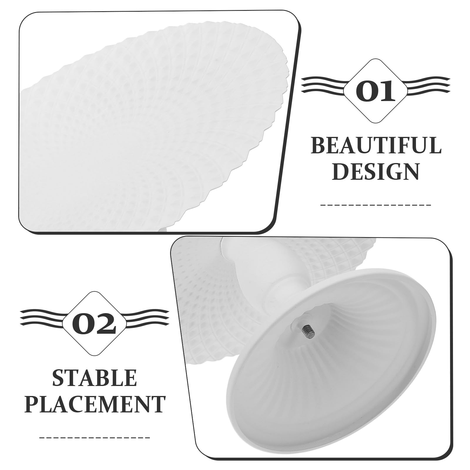 NUOBESTY Présentoir à Gâteaux en Fer Blanc Élégant Assiette de Bonbons Décorative pour Maison et Fête, Design Pratique et Forme Élégante