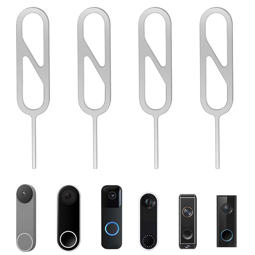 Amazon.co.jp: ZEYIYER ドアベル取り外しピン4個 ドアベル