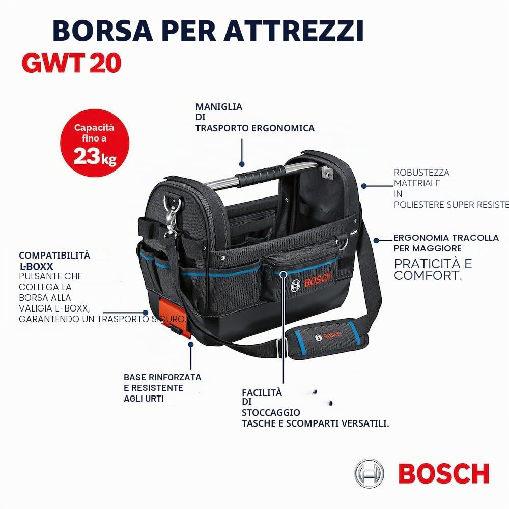 Bosch Professional Tasca Porta Attrezzi GWT 20