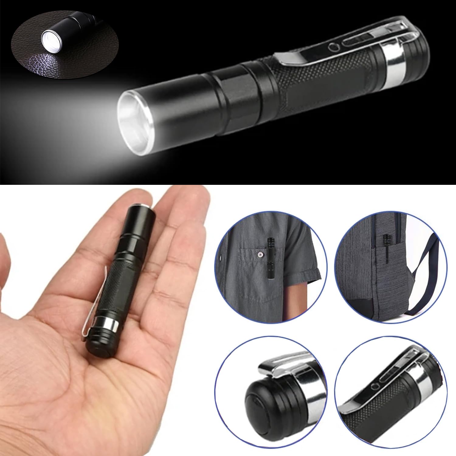 6-Pack Tactical LED Flashlights - High Lumens Zoomable With 5 Modes For Outdoor