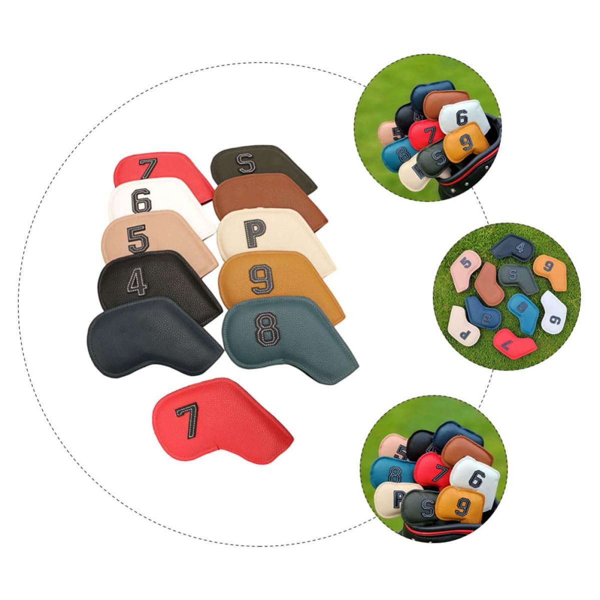 Funda para Putter de Golf de PU, 10 Piezas, Mallet