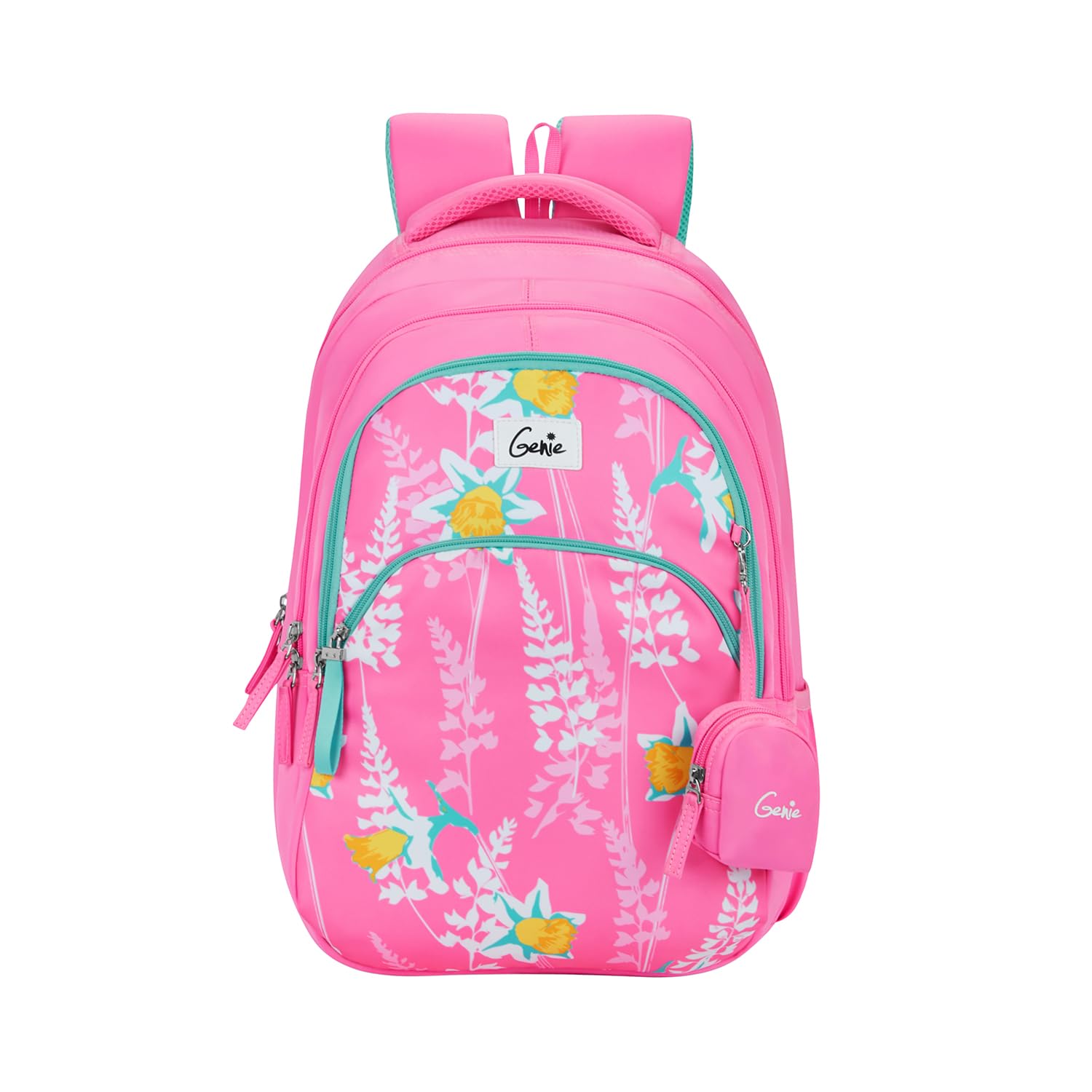 Genie Oliver Laptop Backpack for Women, 3 Compartments, 19" Stylish and Trendy College Bags for Girls, Water Resistant and Lightweight Bags for Office and Travelling Purpose, 36 Liters, Pink (B0CW2X83J4) Amazon Price History, Amazon Price Tracker