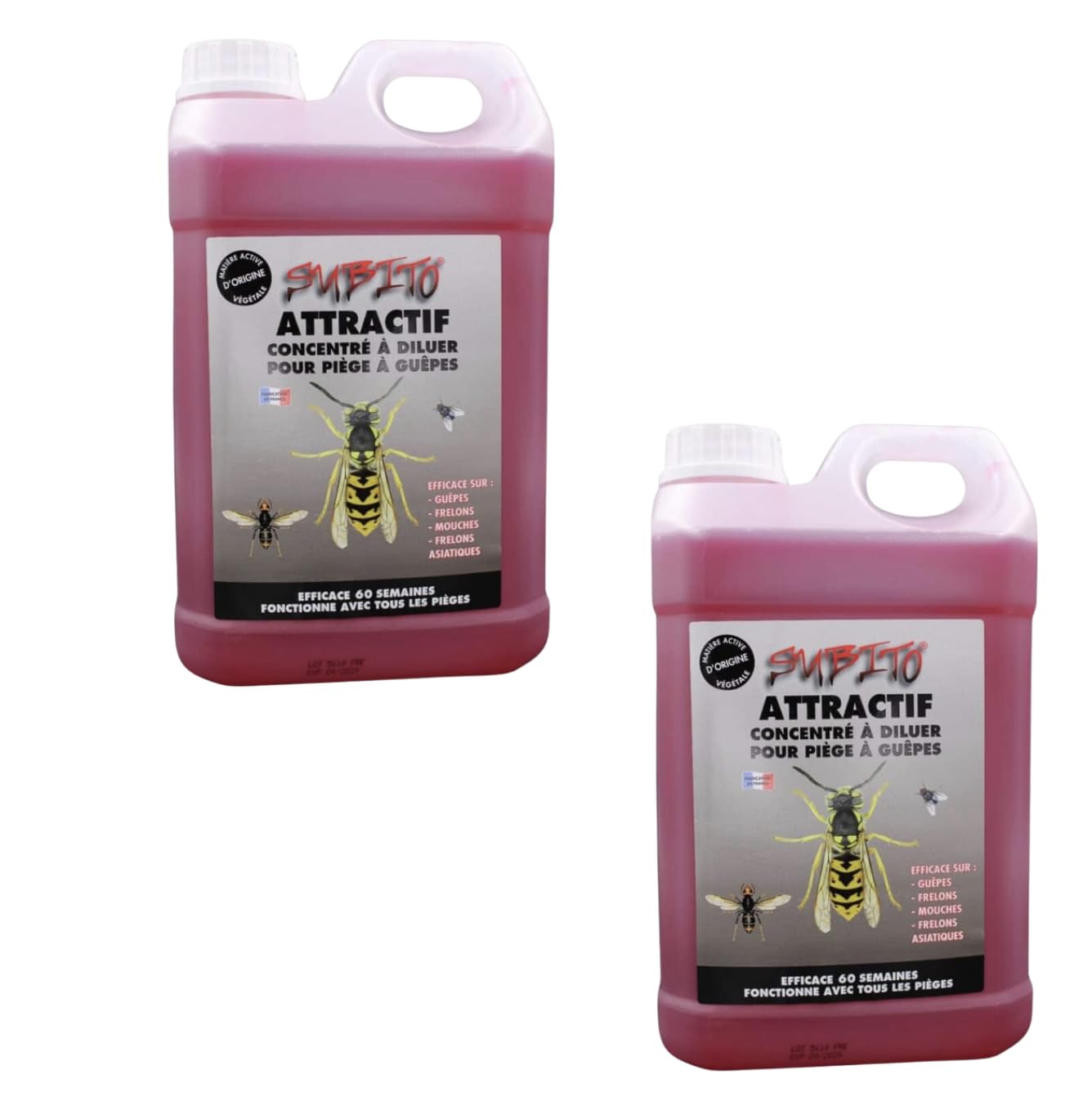 Pack de 2 Liquide piège à guêpes - Bidon 2,5L