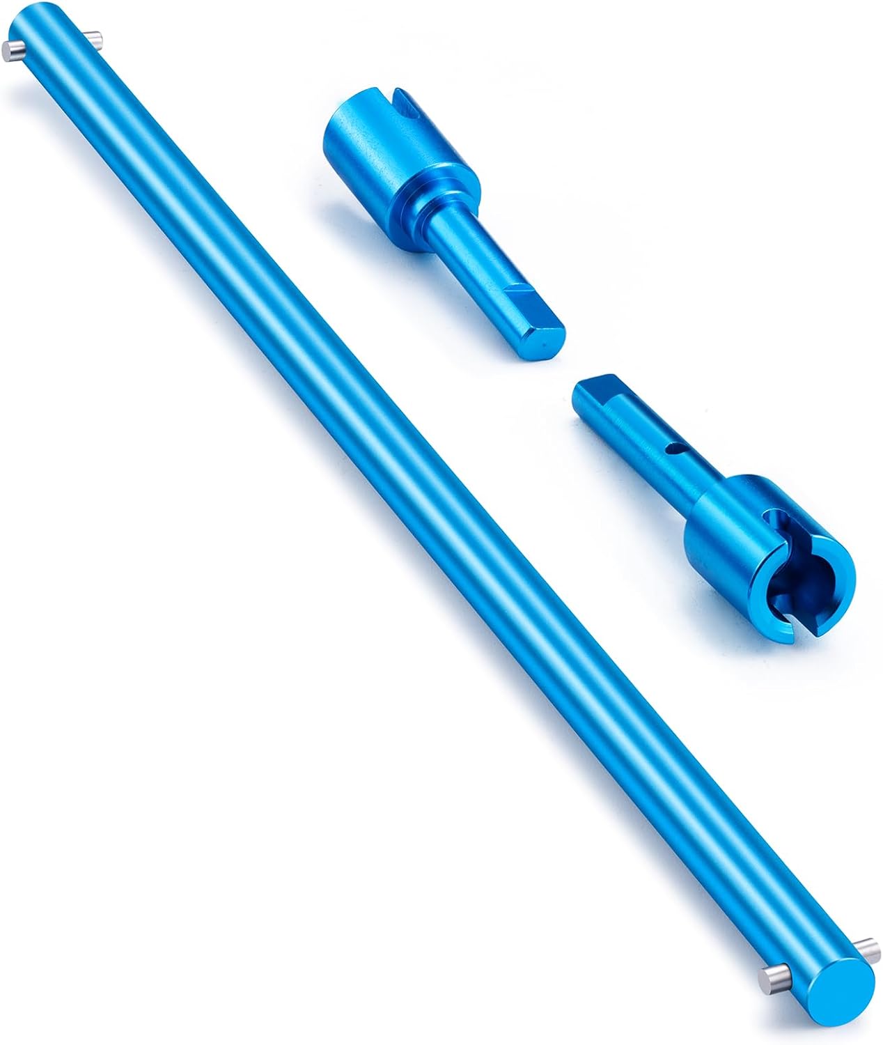 RCHUBAM 1/10 Aluminum Drive Shaft and Propeller Joint Kit 1Pcs Center Drive Shaft & 2Pcs Diff Joint Cup Compatible with 1/10 Tamiya RC Car Tamiya TT01 Chassis 1/10 RC Car Upgrade Part