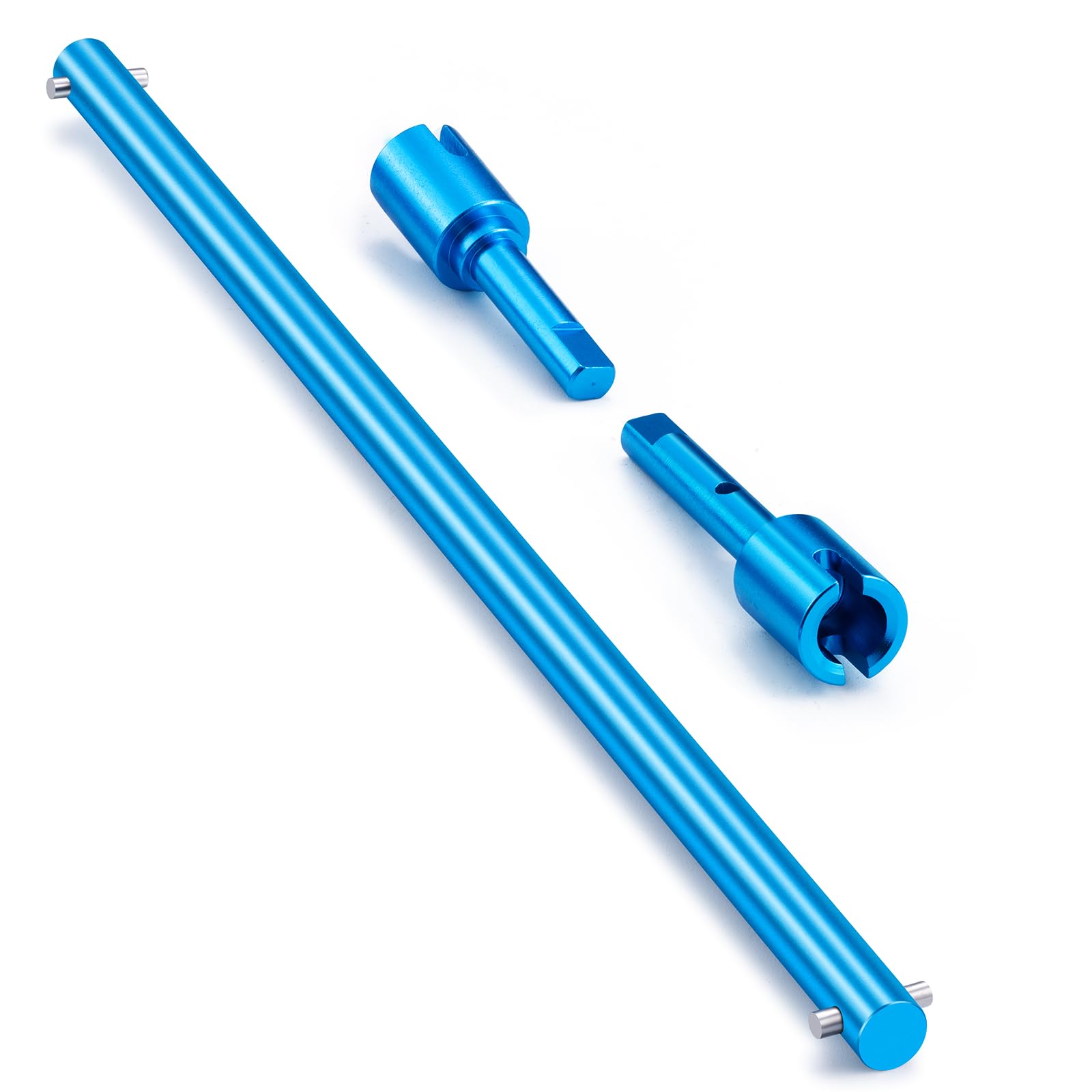 RCHUBAM 1/10 Aluminum Drive Shaft and Propeller Joint Kit 1Pcs Center Drive Shaft & 2Pcs Diff Joint Cup Compatible with 1/10 Tamiya RC Car Tamiya TT01