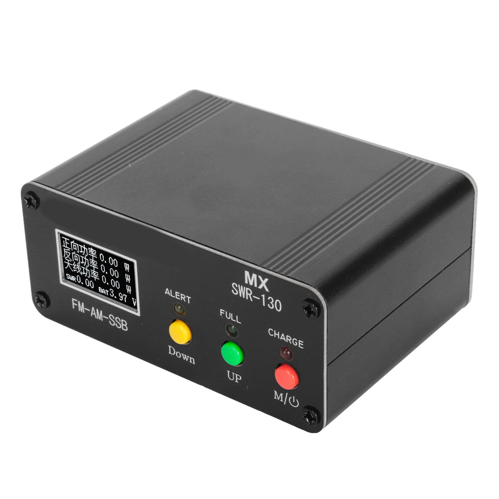 Miernik SWR, Miernik Mocy SWR Cyfrowy Miernik Mocy SWR VHF UHF, Bateria Litowa 1000 mAh, Organiczny Wyświetlacz Diodowy 128X64, Tryb SSB Maksymalnie 200W, Ponad 200W Alarm Dźwiękowy