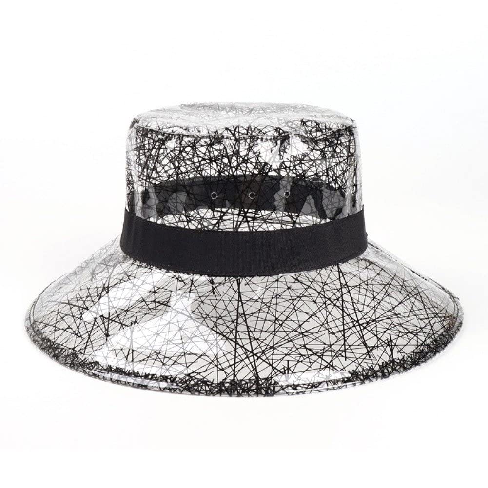 Wudaizhi Women's Style5 Bucket Hat Transparent Bucket Sun Cap Waterproof Rain Hats Wide Brim Beach Hat For Walking Hiking Traveling