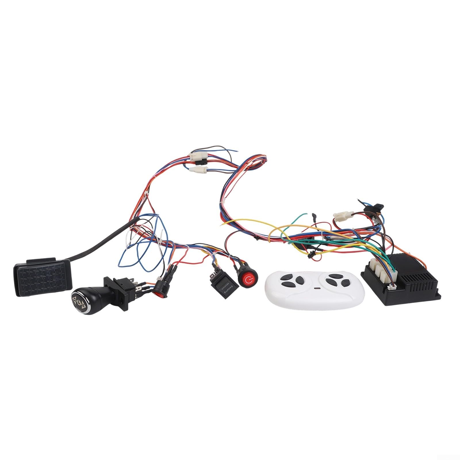 Yhenlovtt Ensemble de télécommande pour voiture électrique pour enfants avec récepteur sans fil 2,4G pour voiture à monter pour enfants, ensemble de câblage de modification DIY pour modèles 6V 12V