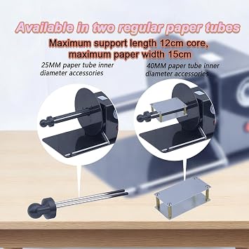 Automatic Label Rewinder Machine, 12CM Core 15CM Width with Auto Pause & Speed Control, Industrial Label Winding Machine Strip