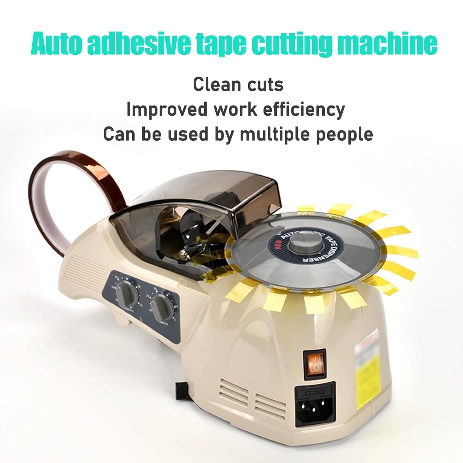 Distributore Di Nastro Adesivo A Disco, Lunghezza Taglio 10~60 Mm, Larghezza 5~25, Elettrico, Alta Temperatura, Diametro Esterno Rotolo 150
