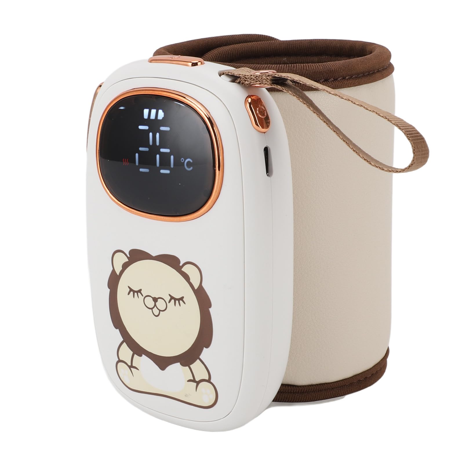 Naroote Scaldabiberon Portatile da Viaggio, Riscaldamento Rapido e Riscaldamento Costante Scaldalatte per Bambini con Display LED Alimentato Tramite USB Comodo Allattamento per Bambini in Movimento