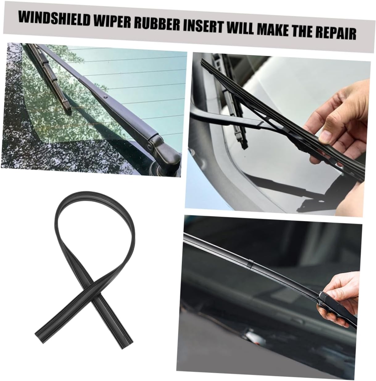 8pcs Universal Windshield Wiper Blade Replacement Strips Frameless Wiper Inserts for Cars Sturdy Rubber Refills for All-Season Use