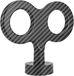 2025 Carbon Fiber Wind Up Key for The Back of The Car - Magnetic Electric Rotating Car Accessory with Remote Control & Type-C Charging (Carbon Fiber)