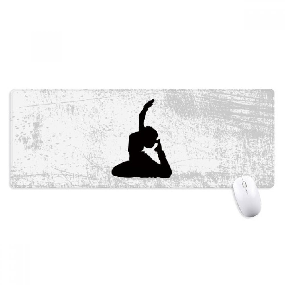 Dancer Art Peacock Yoga Sports Non-Slip Mousepad Large Extended Game Office titched Edges Computer Mat Gift