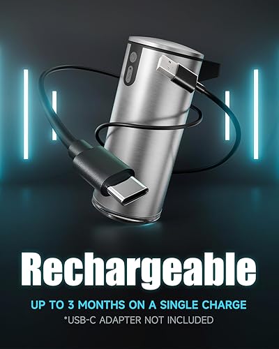 Miniatura 4 de AIKE SensePro Dispensador automático de jabón tipo C recargable, acabado de acero inoxidable cepillado, 12.8 onzas líquidas para jabón líquido