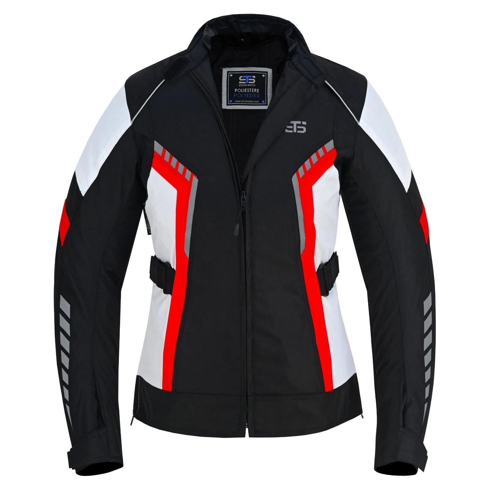 Genérico Chaqueta de Moto para Mujer ST 848 MXP-Tex, 3 Capas, 4 Estaciones, Impermeable, Poliéster 600D
