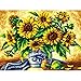 Produktbild MXJSUA 5D-Diamant-Malerei nach Zahlen, Diamant-Kunst, Vollbohrung, Sonnenblumen, Vase, Strass-Stickerei, Kreuzstich, Zubehör, Kunsthandwerk, Leinwand, Wanddekoration, 35 x 45 cm