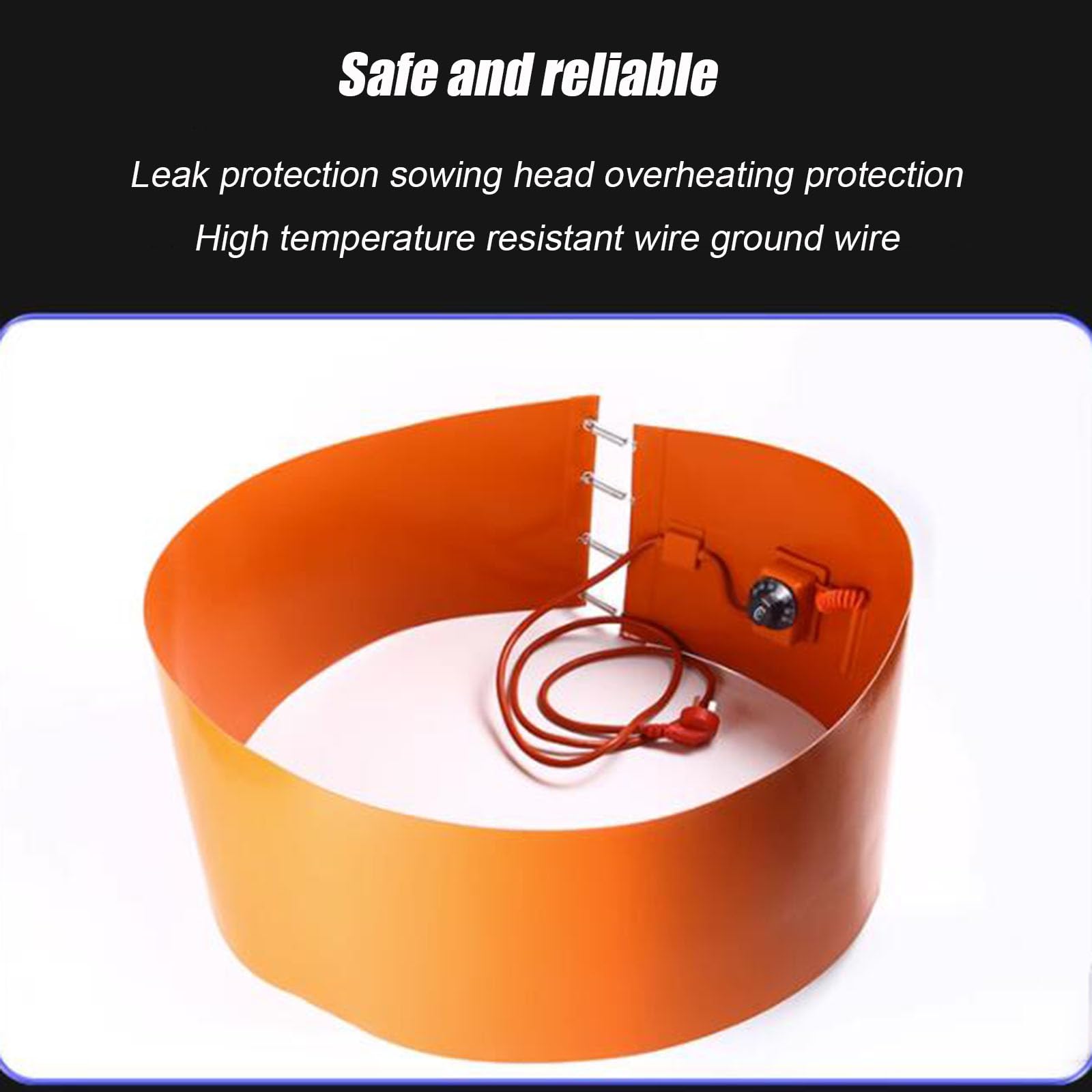 Bande chauffante pour fût, Ceinture chauffante en caoutchouc de silicone for fûts d'huile avec thermostat réglable(30L 250X 900mm)