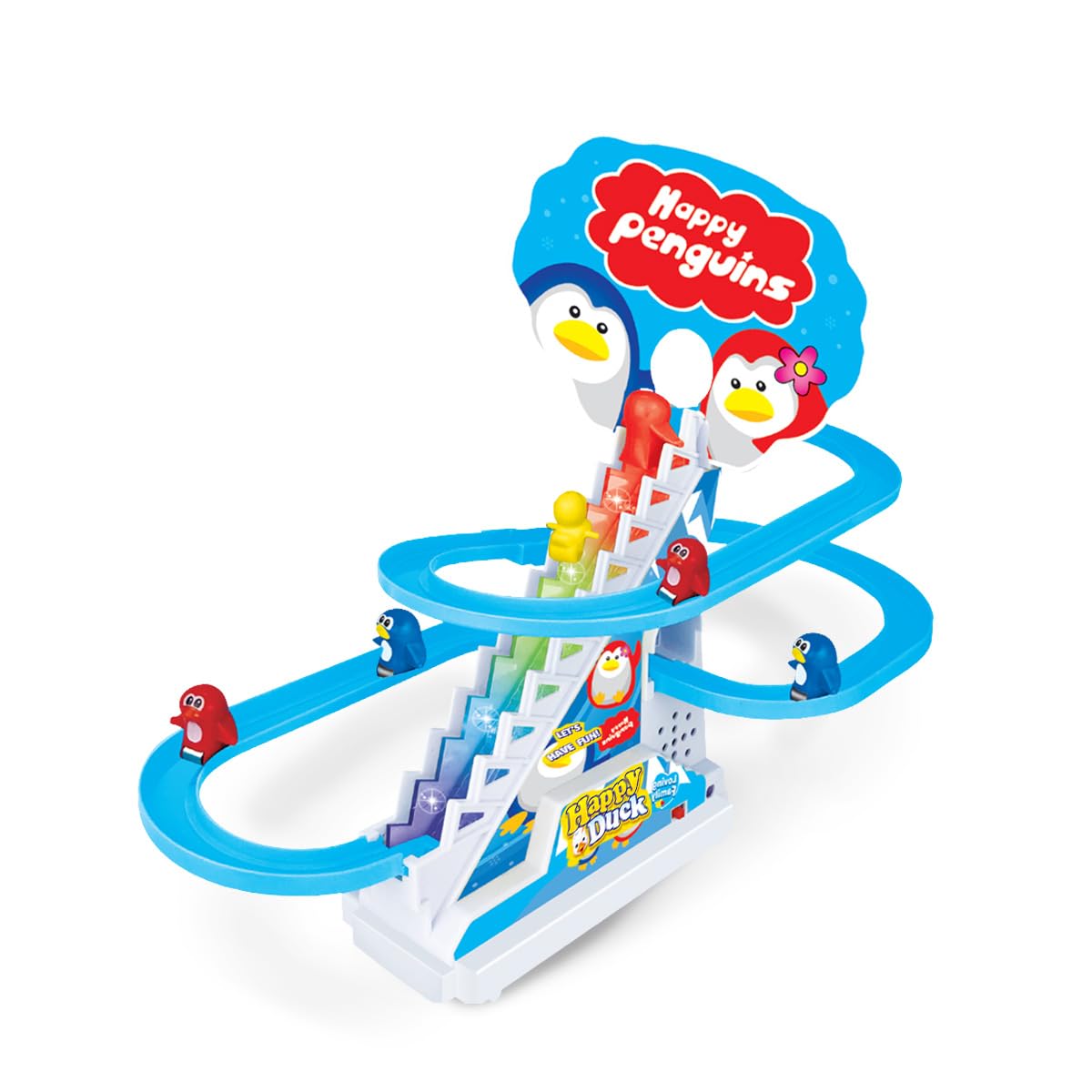 Sirius Toys Penguin Track Toys for Kids - Small Penguin Stair Climbing Toys for Kids, Escalator Toy with Lights and Music - 3+3 Free Penguin Included (Penguin Track), Multicolor (B0D2DRHNG5) Amazon Price History, Amazon Price Tracker