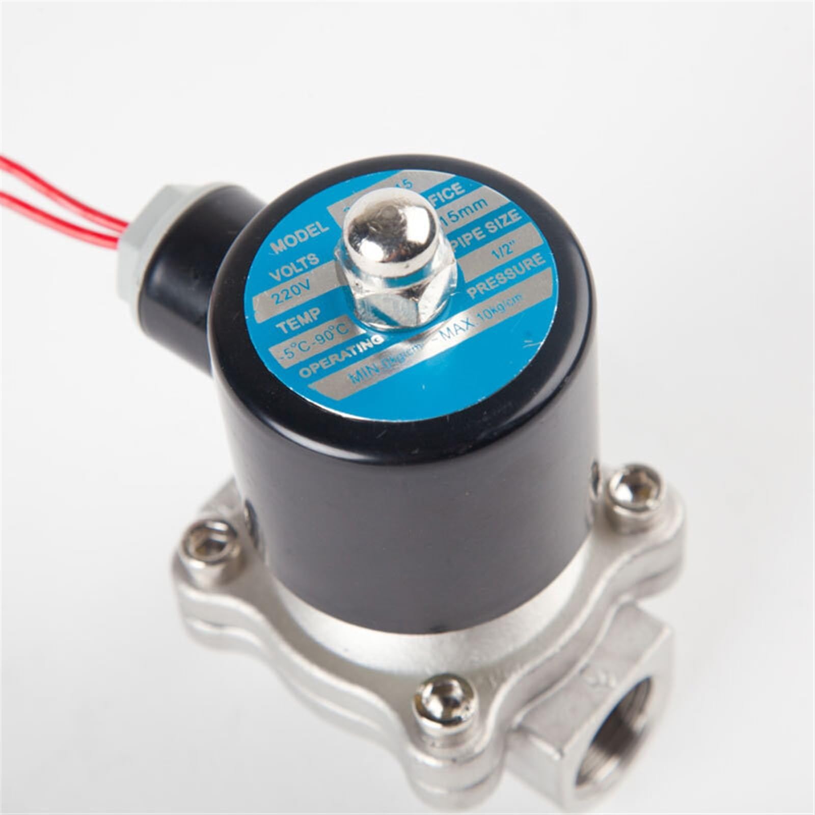 Elektryczny zawór elektromagnetyczny ze stali nierdzewnej, 1/4 ", 3/8", 1/2", 3/4", 1 ", pneumatyczny normalnie zamknięty do wody, oleju, powietrza, gazu, 12V/24V/220V/110V (Dc12v, DN35)