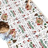 OHOME Christmas Coloring Tablecloth - Christmas Decor & Table Decor | Kids Crafts & Party Favors, 54' x 88'