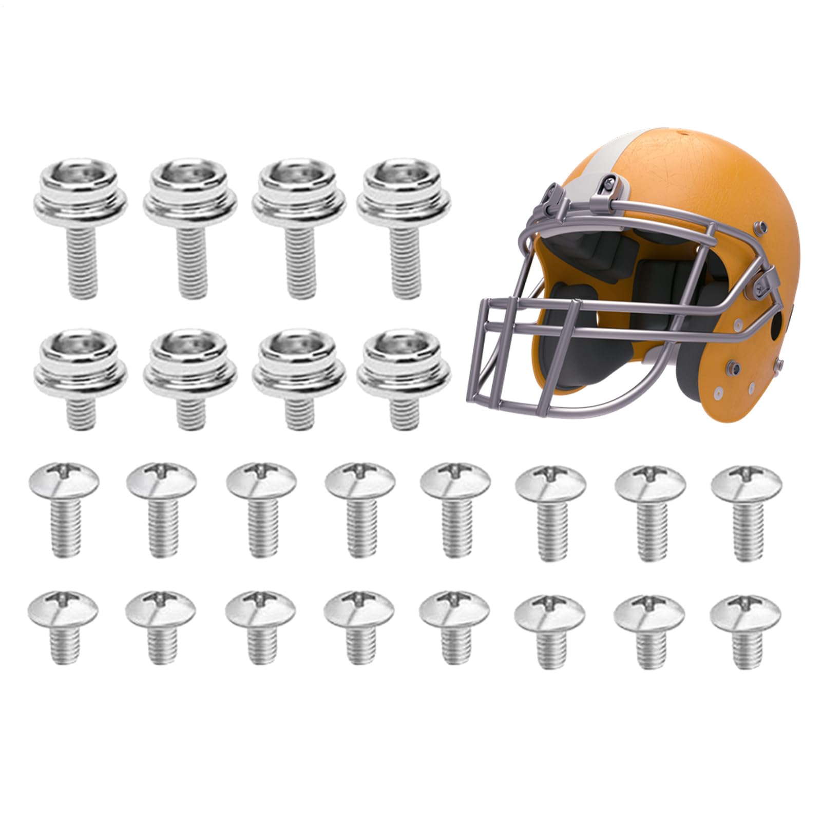 Kit De Quincaillerie De Vis Pour Casque De Football 12mm 10mm 24 Pièces