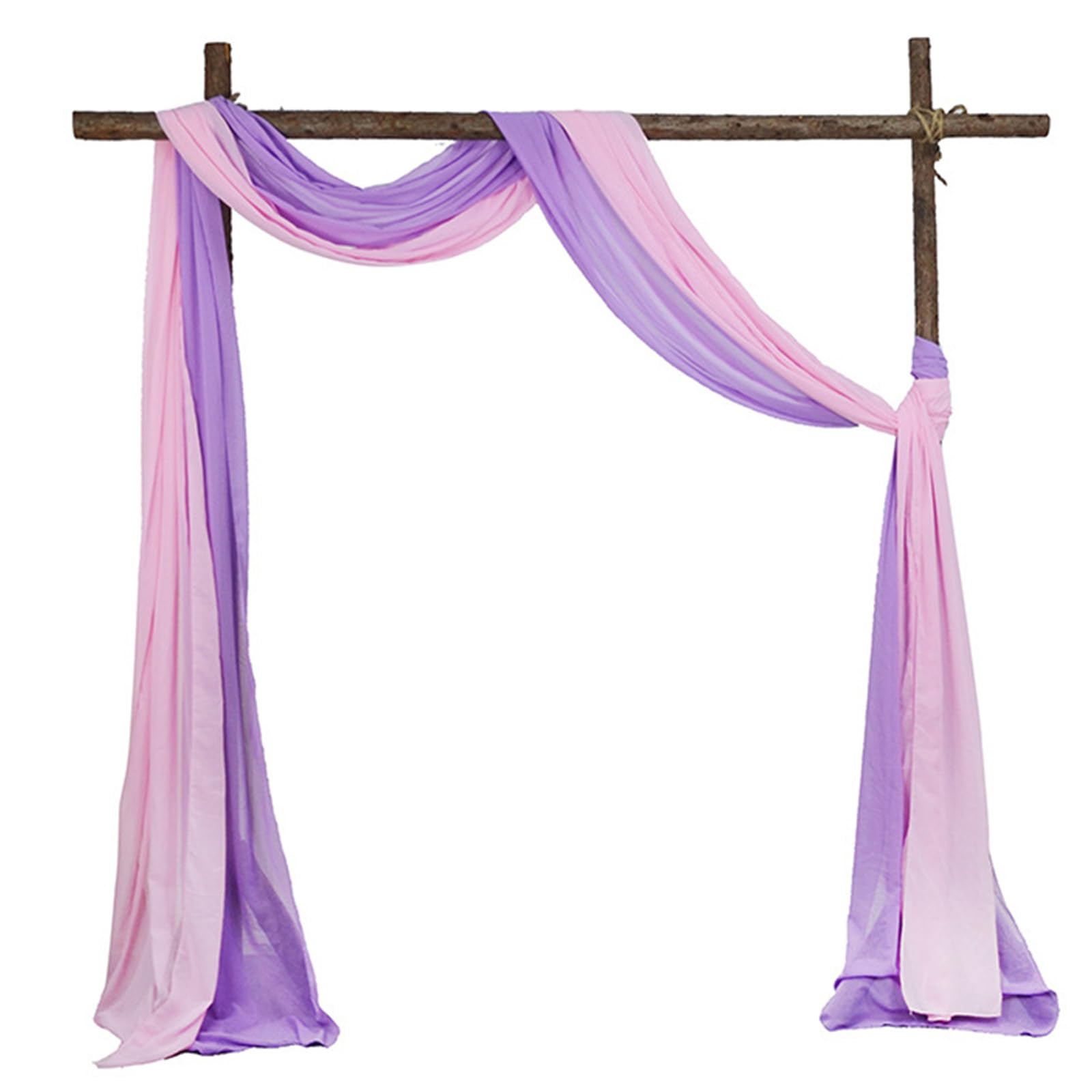 Tsophreniq Sheer Voile Wedding Arches Drape Lightweight Polyester Fabric Curtain for Wedding Arches Ceremony Backdrops Party Voile Drapery Backdrops