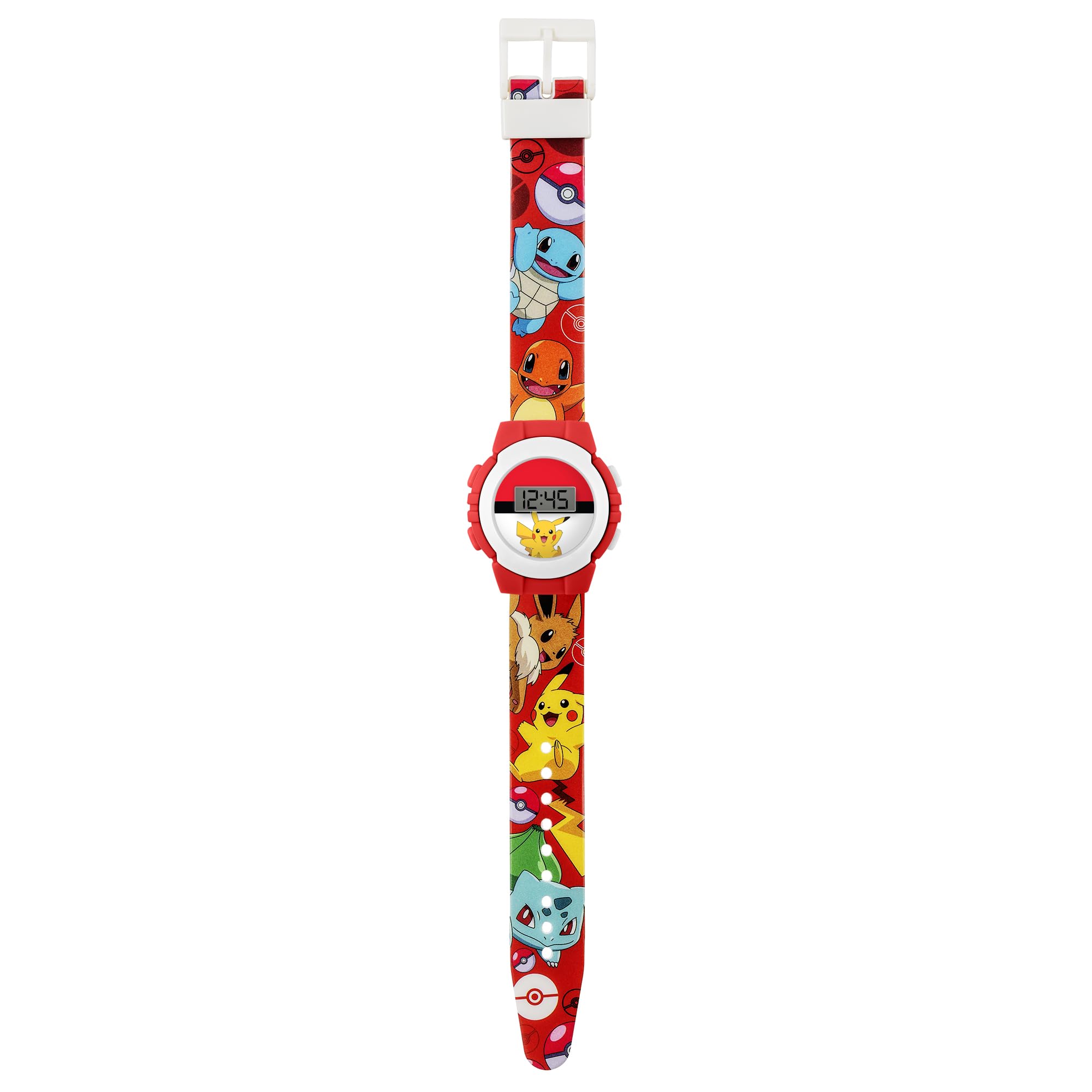 Reloj digital Accutime Pokémon Red con estampado de personajes POK4374