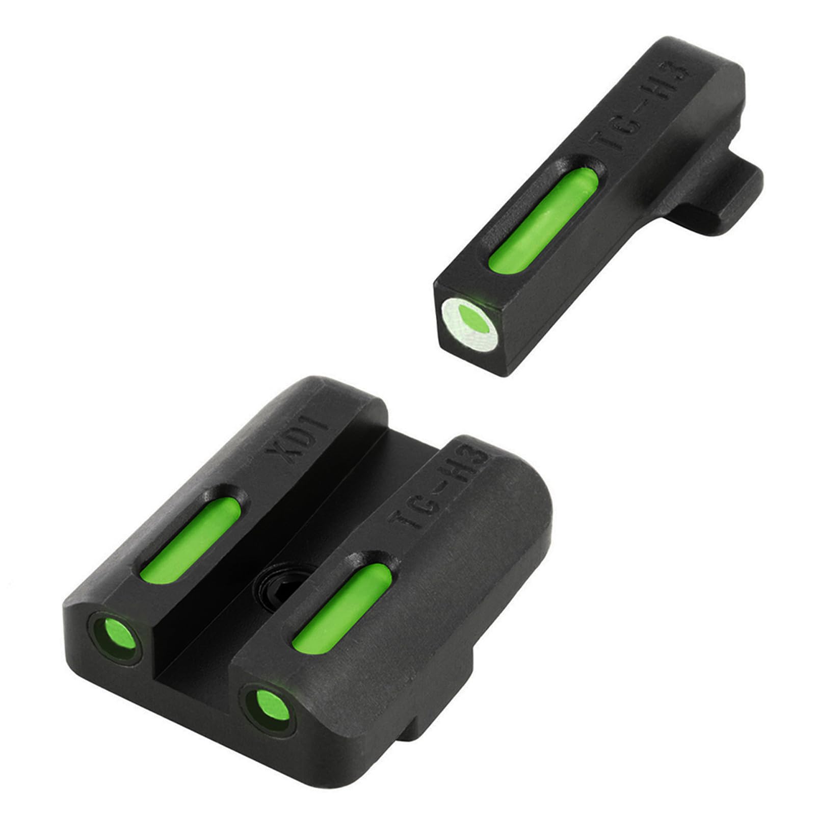 TRUGLO TFX Handgun Sight | Durable Shock-Resistant Compact Brightly Glowing Tritium &amp; Fiber-Optic Xtreme Day/Night Sight for Handguns