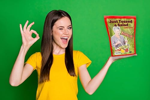 Miniatura 3 de JUST TOSSED A SALAD - Algodón de azúcar gourmet – 1 onza – Sabor fresa – Sin gluten – Fabricado en los Estados Unidos – Producto novedoso de relleno