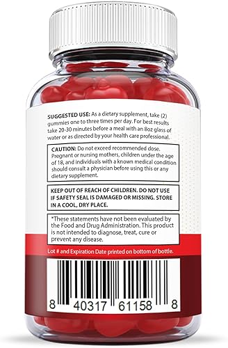 Miniatura 5 de Justified Laboratories Sure Slim Keto ACV Gummies 1000 mg con jugo de granada raíz de remolacha B12 300 gomitas