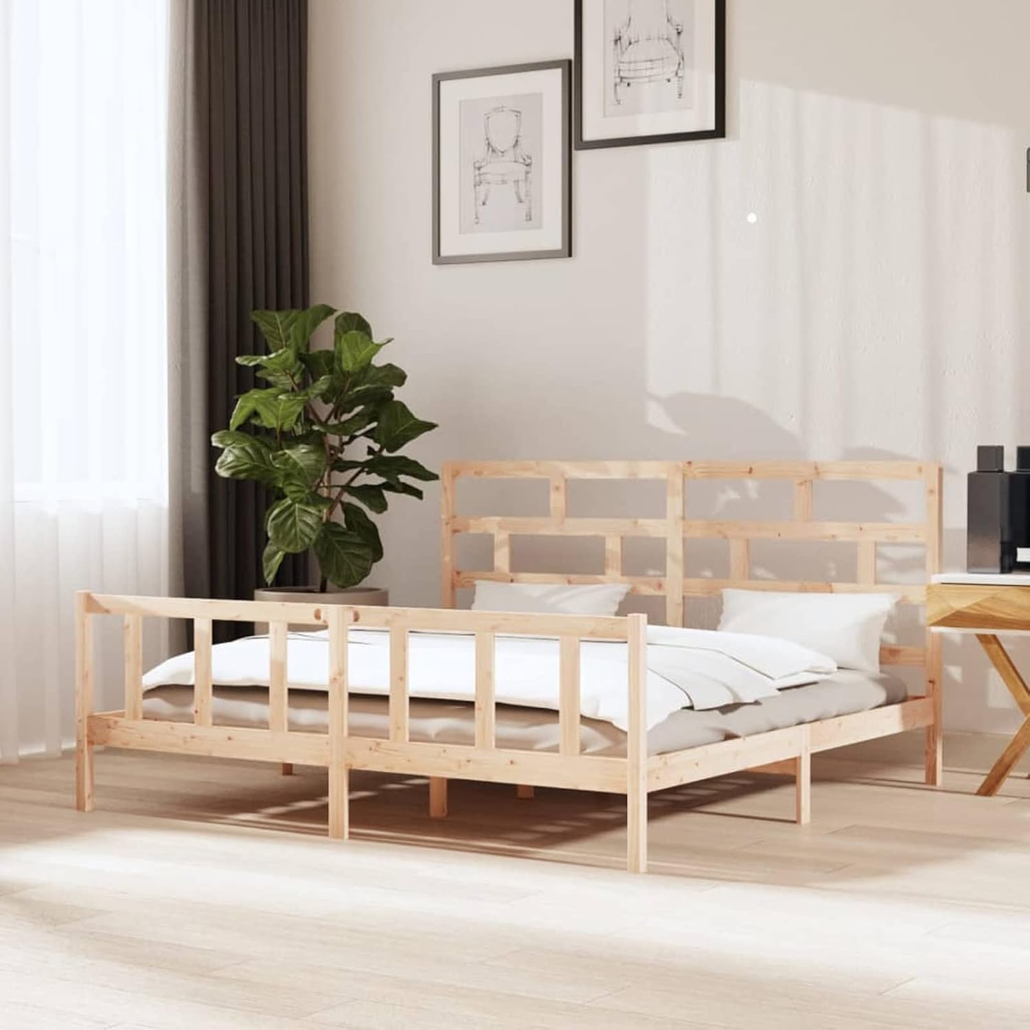 Chenshu Solid Wood Bed, Bed Frame, Bed, Bathroom Furniture, Wooden Bed