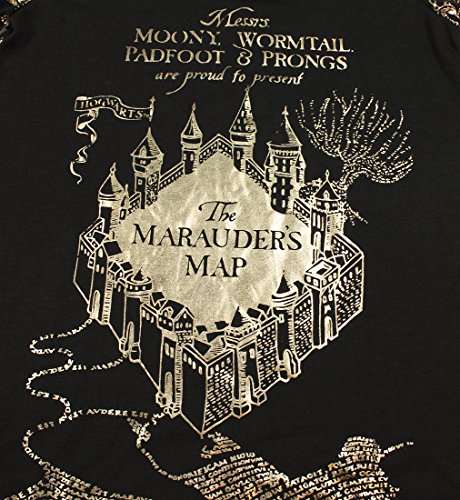 INTIMO Big Girls' Harry Potter Marauders Map Raglan Nightgown (10/12)4