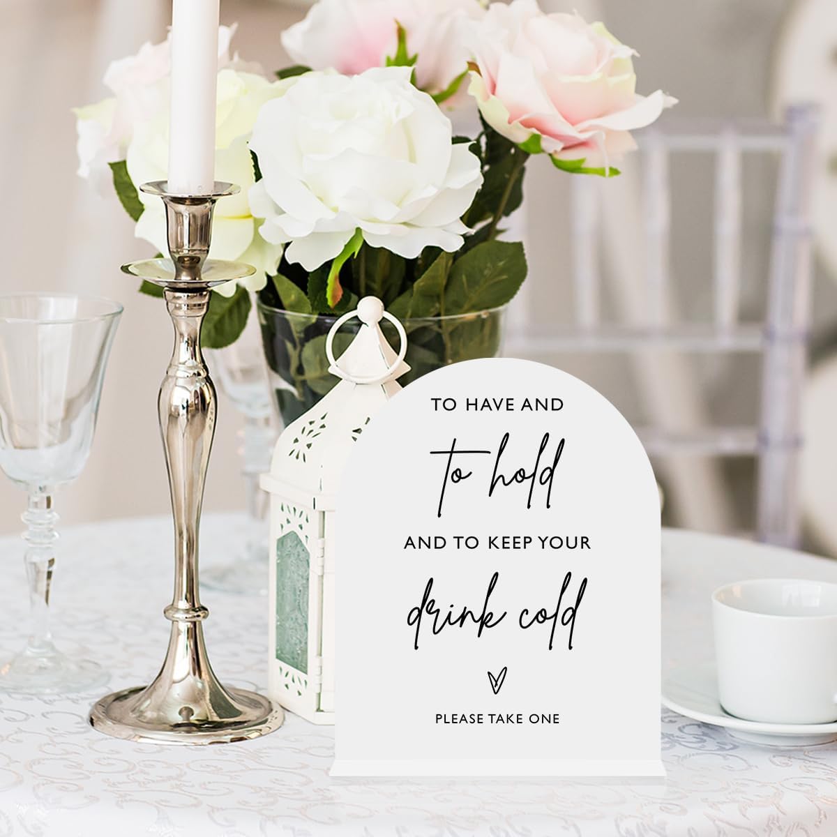 Wedding Can Cooler Sign, Modern Minimalist Wedding Sign image 3