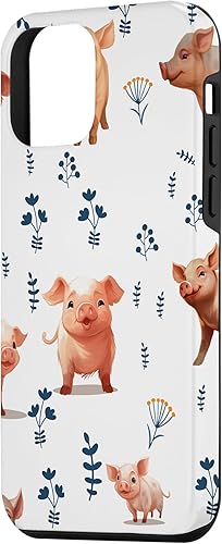 Miniatura 2 de iPhone 12 mini Pig pattern in white amazing Nature Lover Art Men Women Case