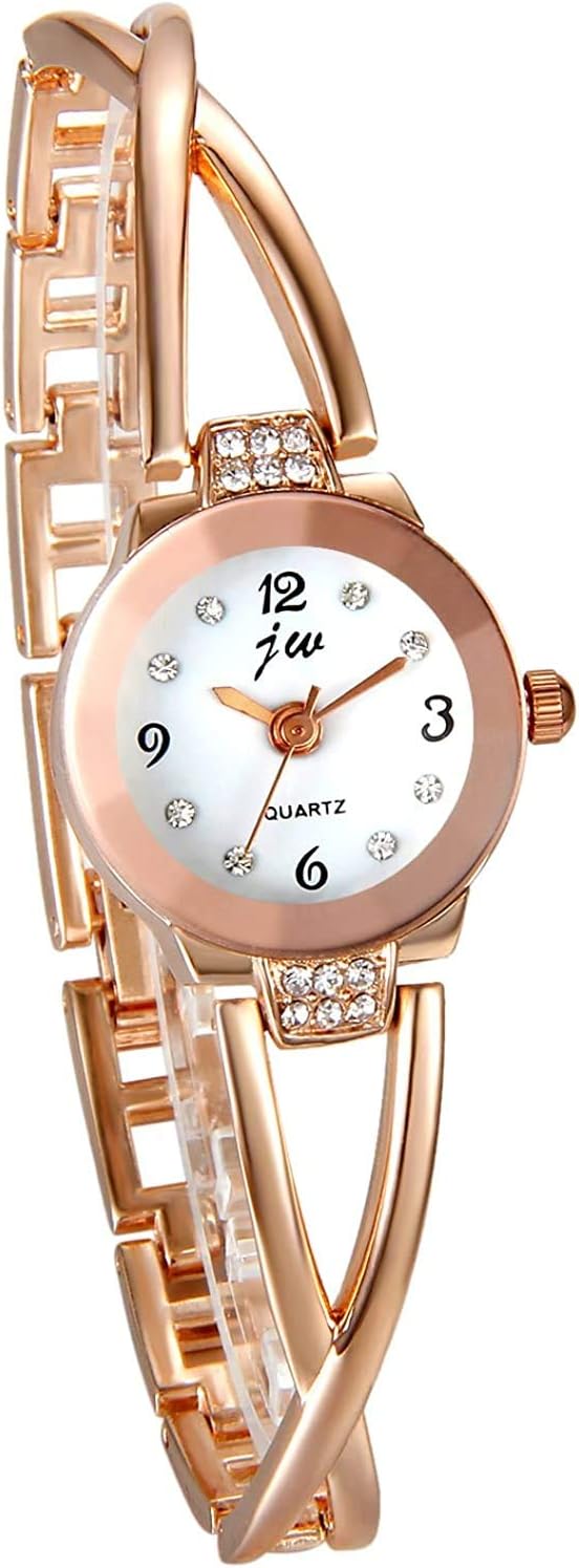 Mixe Korean Luxury Watch Quartz Diamond Bracelet Ladies Women Charm Leather Band Jewellery Fashion Bangle ME257, One Gold, S, Strap