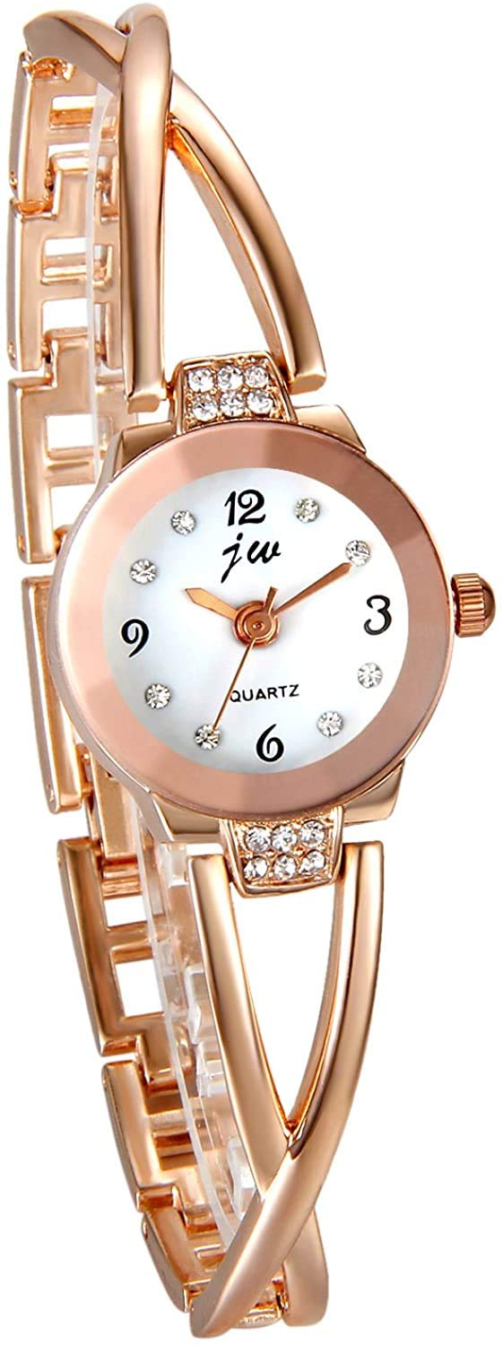 Mixe Korean Luxury Watch Quartz Diamond Bracelet Ladies Women Charm Leather Band Jewellery Fashion Bangle ME257, One Gold, S, Strap