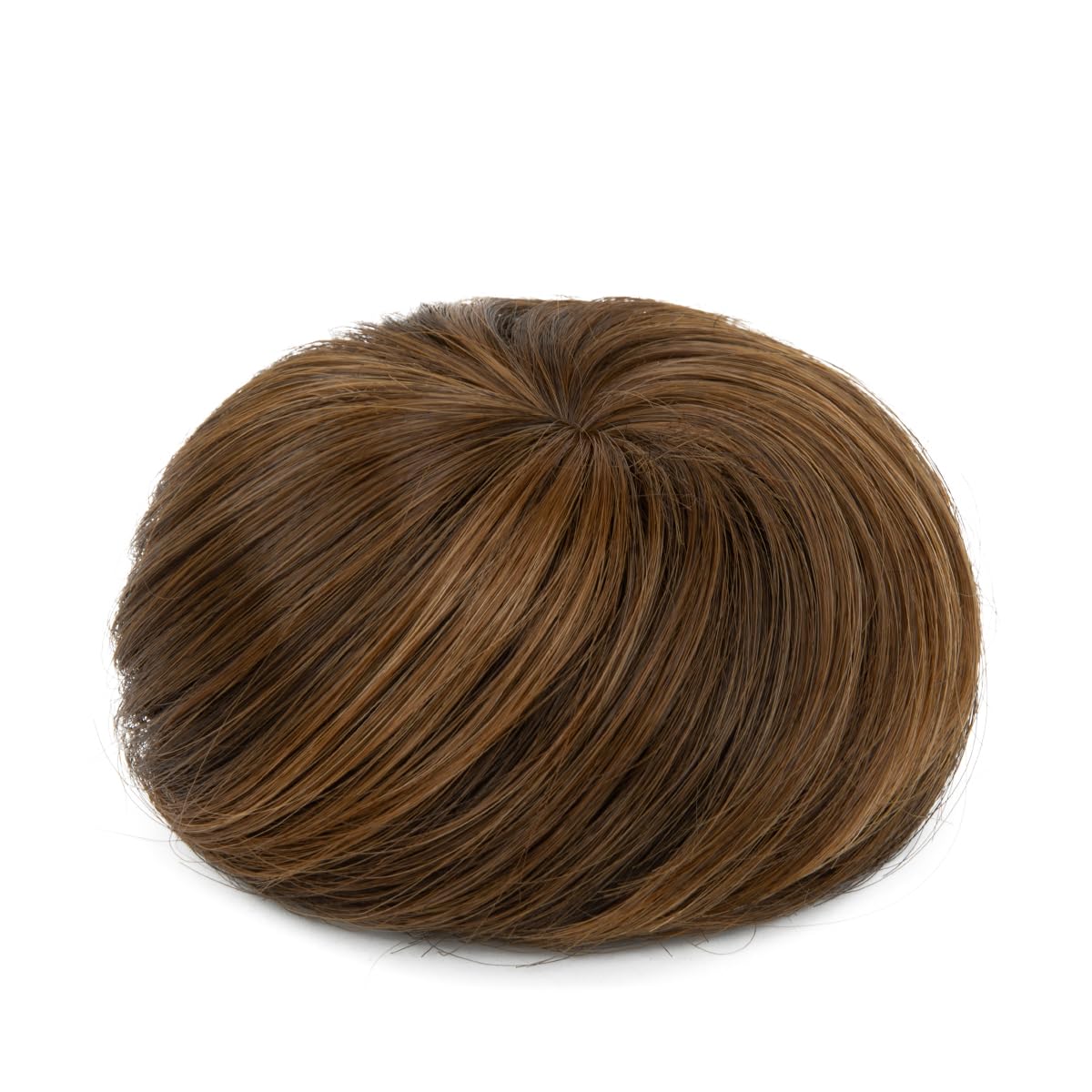 SARLA Hair Buns Extension Drawstring Updo Donut Chignon Straight Synthetic Round Fake Ballet Bun for Womens Lady Chocolate - Image 2