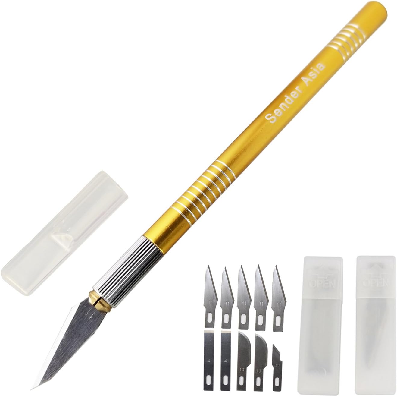 Multi-Purpose Utility Craft Knife,Art working Carving Tool Knife Contains 10 Extra blades